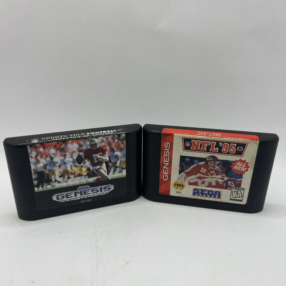 Sports Talk Football '93 Starring Joe Montana & NFL 95 Sega Genesis GEN) Lot 2